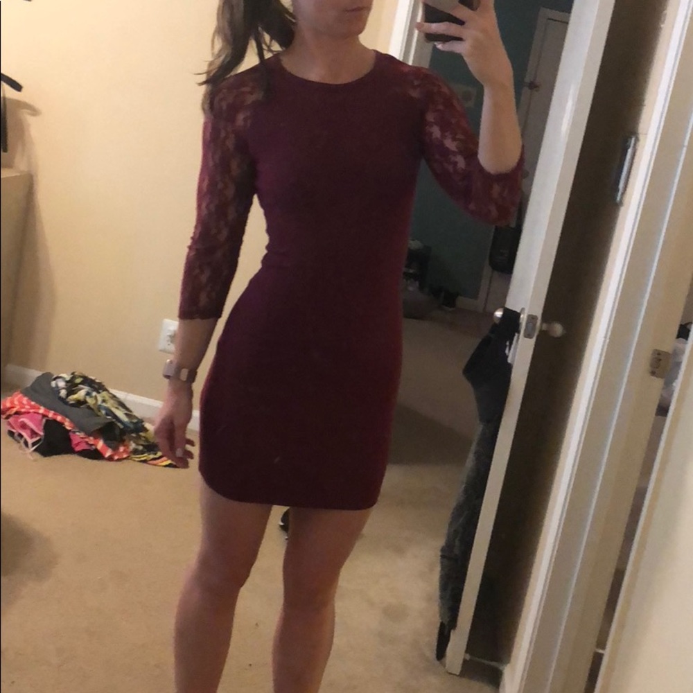 Long sleeve mini dress